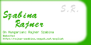 szabina rajner business card